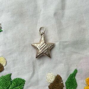 Handmade 925 Sterling Silver Puff Star Charm (2 for $20)